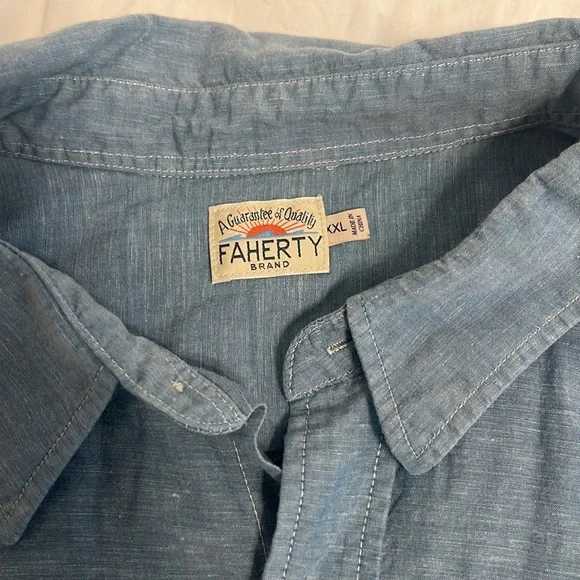 Faherty XXL MENS SHORT SLEEVE CASUAL SHIRT NWOT Men